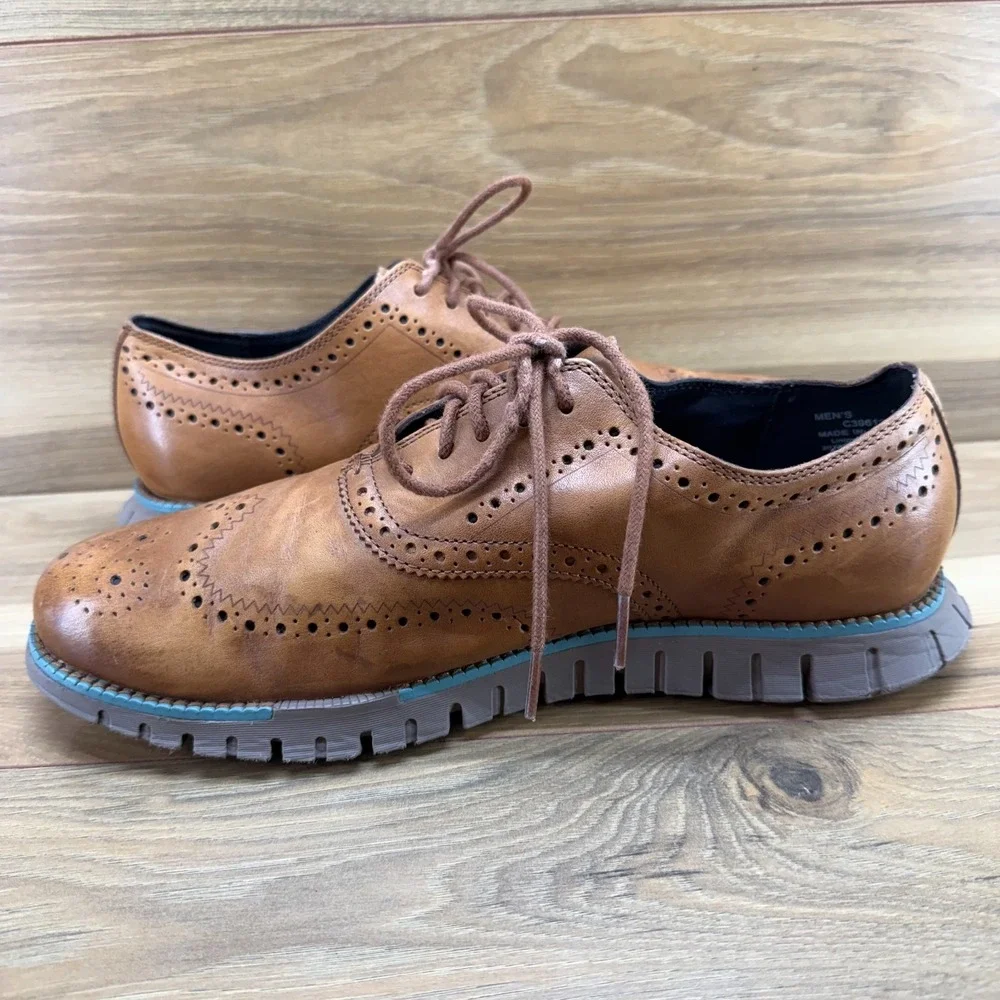 Cole Haan Zerogrand Remastered Wingtip Oxford Mens 10 M Brown Business Casual